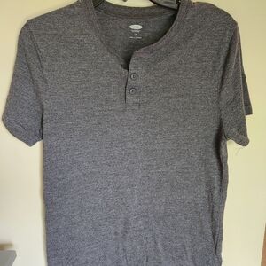 Old Navy Charcoal Short Sleeve Henley Size Small